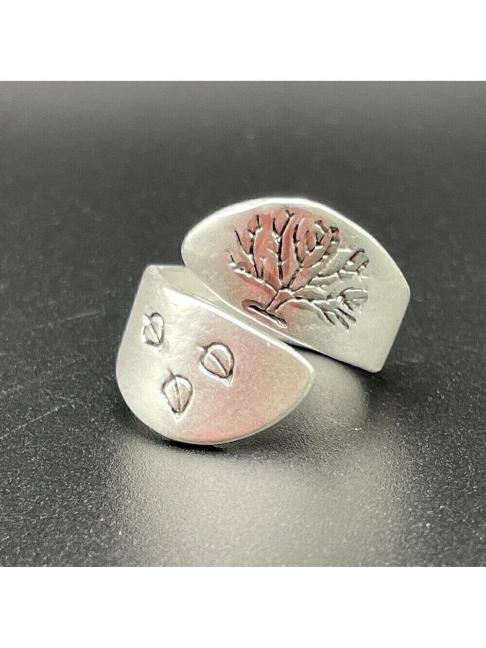Wrap Ring Fall Autumn Tree and Leaves Adjustable Boho Ring #1335